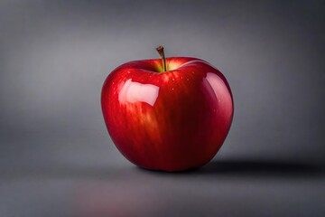 red apple on black background