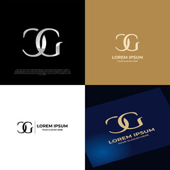 Fototapeta na wymiar Logo Initial CG Lettering Typography Modern