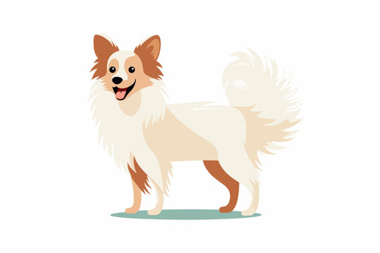 Vector of a dog on a white backgro