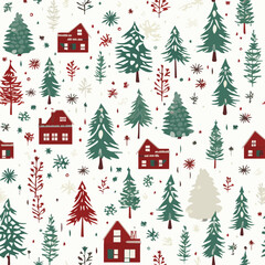 Fototapeta premium Vector of a seamless christmas pattern