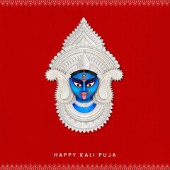 Maa Kali illustration for Happy Kali Puja Social Media Post