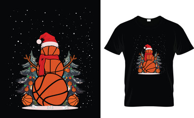 basketball man design, chirstmas t shirt