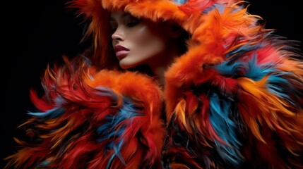 Bold and eyecatching abstract fur composition