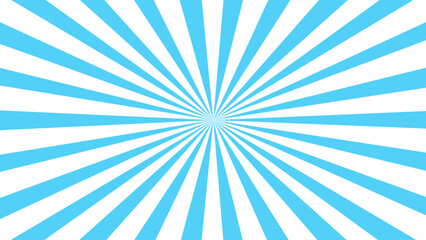 Blue and white sunburst background
