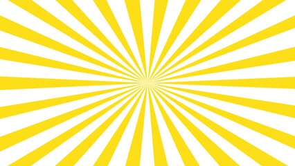 Yellow and white sunburst background