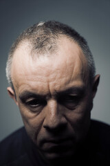 Man 50s suffering mental illness depression