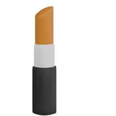 Brown Color Lipstick Cosmetic Make up Icon Graphic Clipart Cartoon