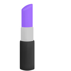 Purple Color Lipstick Cosmetic Make up Icon Graphic Clipart Cartoon