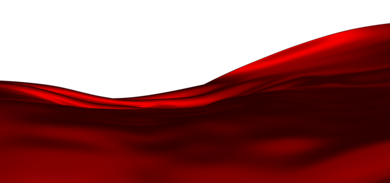 Flowing red cloth background, 3d rendering.