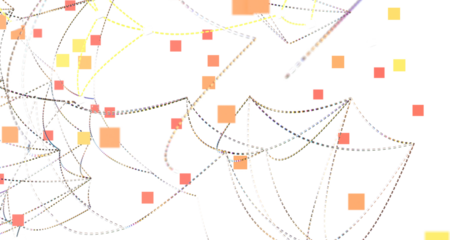 Big data visualization. Network connection structure with chaotic distribution of points and lines. 3D rendering.
