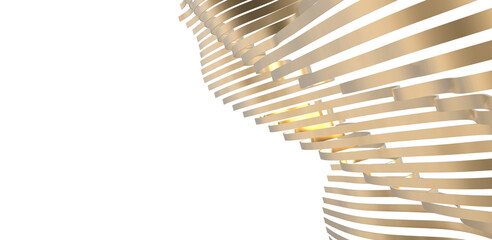 Glamorous Draping: Abstract 3D Gold Cloth Illustration for Alluring Designs