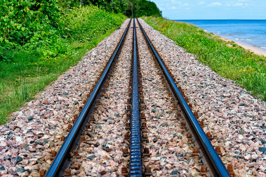 railway tracks in the countryside