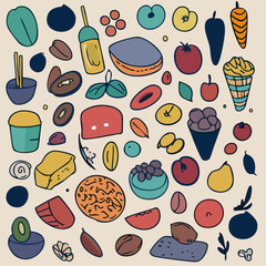 seamless background with food