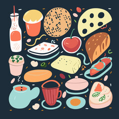 fast food seamless pattern