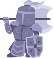 fantasy heavy knight character vector game element