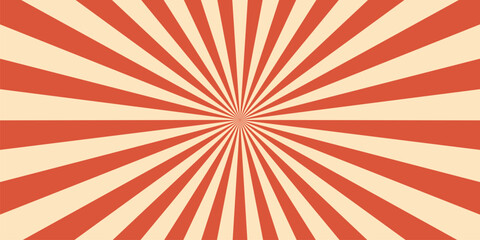 Circus or carnival retro background with sunlight vintage rays or sunbeam burst, vector layout. Funfair carnival radial stripes or pinwheel pattern poster for amusement park or vintage circus festival