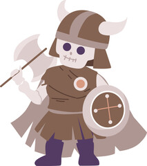 fantasy skeleton warrior character vector game element