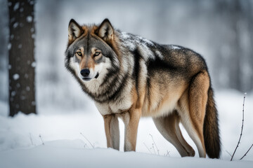 Fototapeta premium wildlife photography of a wolf