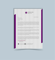 Clean and professional corporate company business letterhead template design