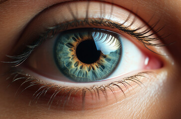 perfect blue eye macro in a sterile environment and perfect vision. view precise and straight to the target.