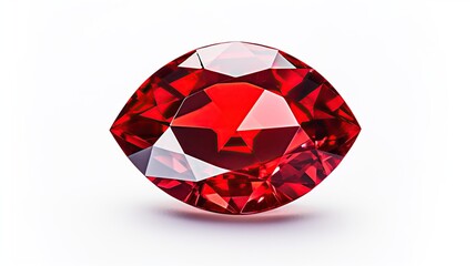 Close up red diamond jewelry isolated background. AI generated image