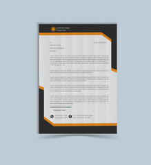 Clean and professional corporate company business letterhead template design.