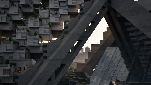 A very tall building with lots of windows