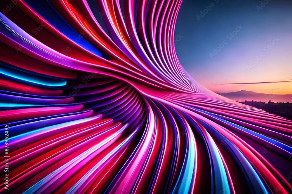 Wall mural fractal burst background