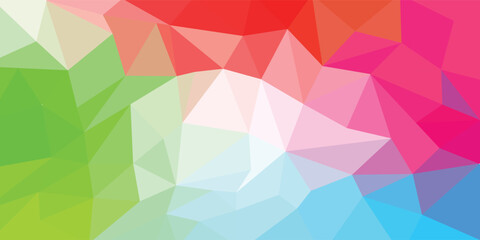 A vibrant abstract background consisting of colorful triangles