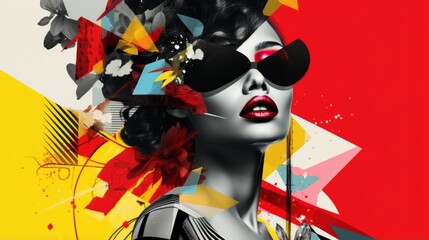 A striking digital collage combining bold visuals and striking elements