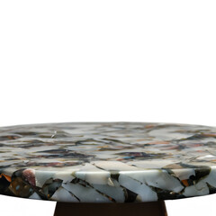 Marble table top for kitche product display with white background 