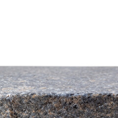 Marble table top for kitche product display with white background 