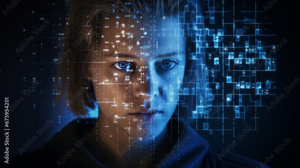 Poster a conceptual image symbolizing the challenge of detecting deepfake content