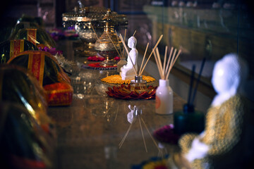 スリランカの古都、アヌラーダプラの寺院内部