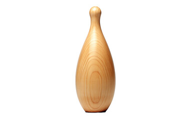 Portrait a Single Cute Bowling Pin for Tenpin Bowling Isolated on Transparent Background PNG. - obrazy, fototapety, plakaty