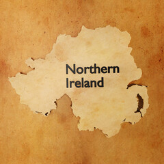 Northern Ireland Ireland 3d Map illustration 