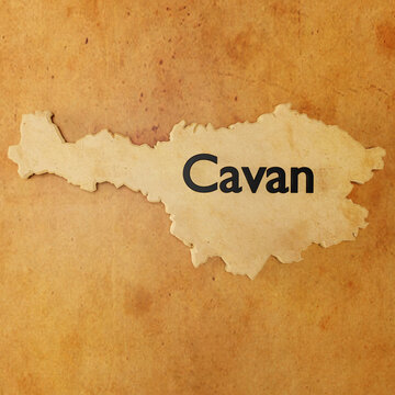 Cavan Ireland 3d Map illustration 