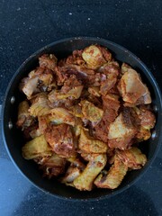 Marinated country chicken top view