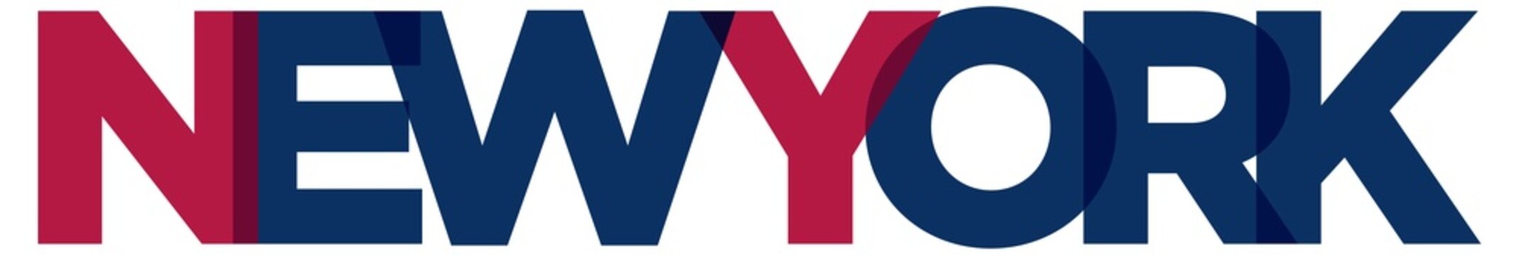 New York, USA typography slogan design. America logo with graphic city lettering for print and web.