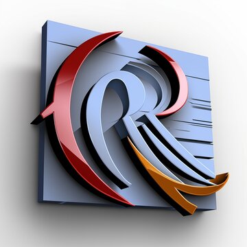 Modern Metallic Letter R Logo Design