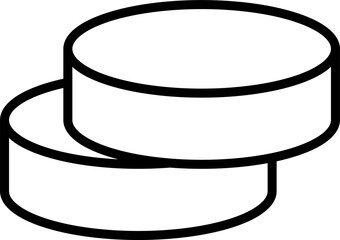 Currency Stacked Coin Money Round Circle Symbol Icon. Vector Image.