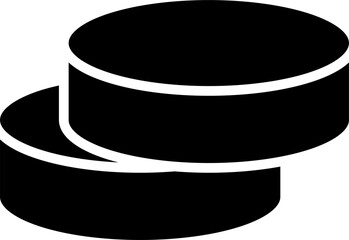 Currency Stacked Coin Money Round Circle Symbol Icon. Vector Image.