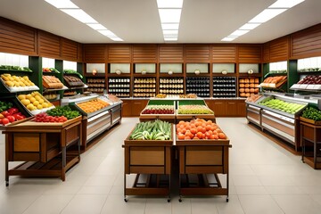 food in the supermarket