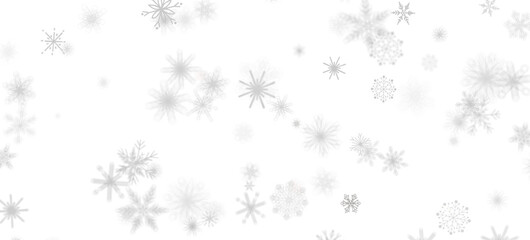 Winter Flurry: Mesmeric 3D Illustration Depicting Descending Festive Snowflakes