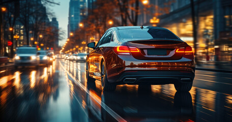 Obraz premium cars in the city