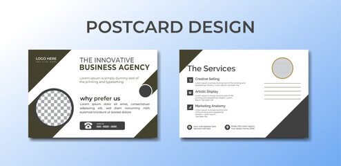 Corporate and Digital Business Marketing Promotion Horizontal postcard card Design Corporate Identity Template.