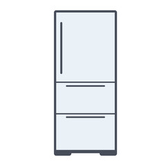 冷蔵庫のシンプルなアイコンイラスト