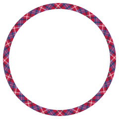 Circle borders and frames . Round border pattern geometric vintage frame design. Scottish tartan plaid fabric texture. Template for gift card, collage, scrapbook or photo album and portrait..
