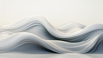 Grey wavy flow of abstract liquid wave, abstract wave background. Generative AI