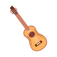 wooden guitar illustration